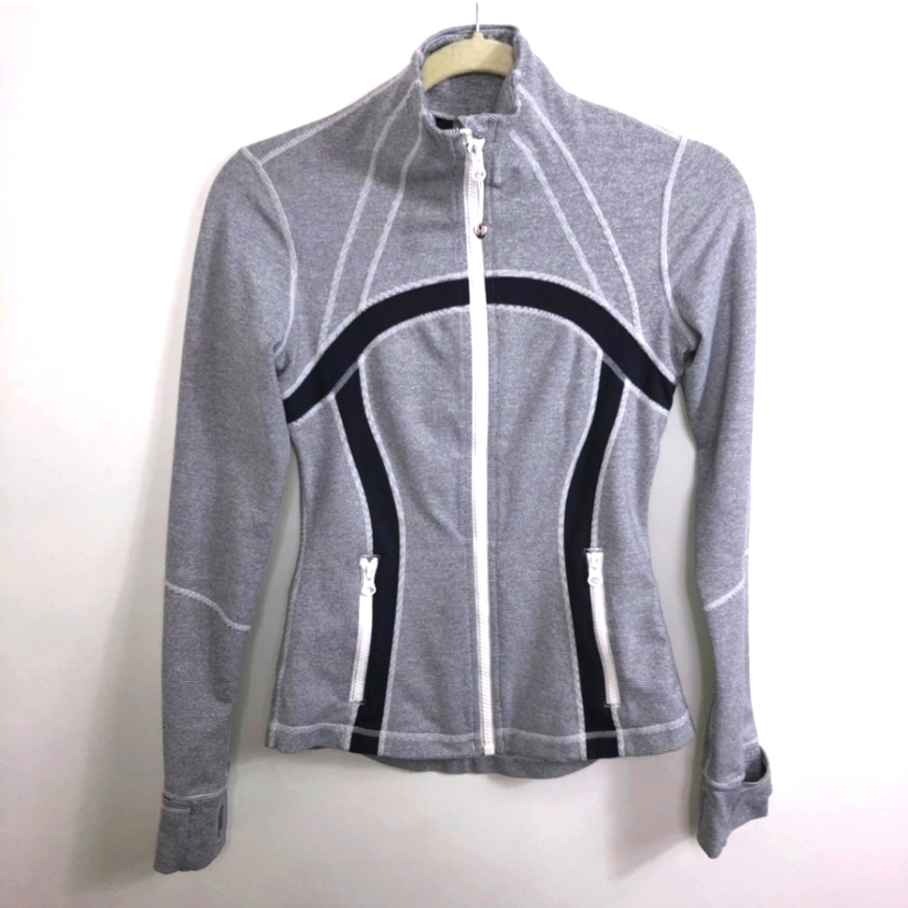 lululemon athletica Gray and Black Full-Zip Athletic Jacket